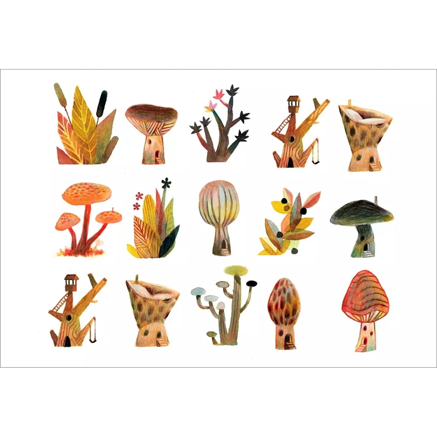 Print-Forsythe Mushrooms