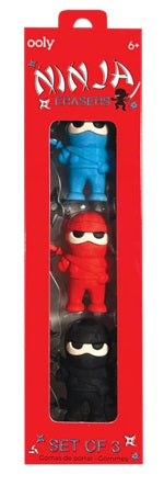 Ninja Erasers (set of 3)