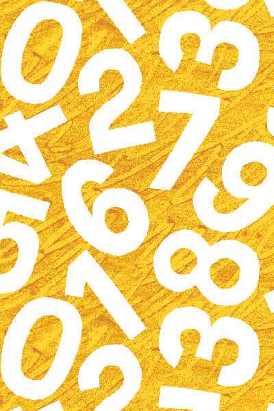 Fabric-Numbers/Yellow