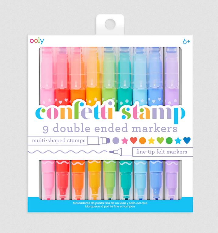 Confetti Stamp Double-Ended Markers