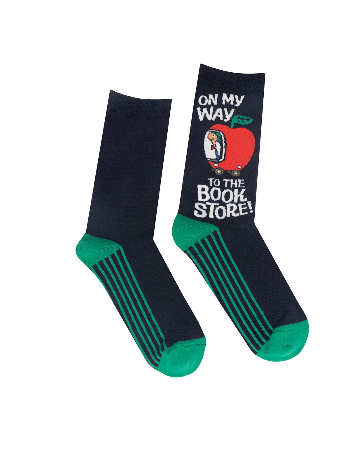 On My Way Bookstore Adult Socks