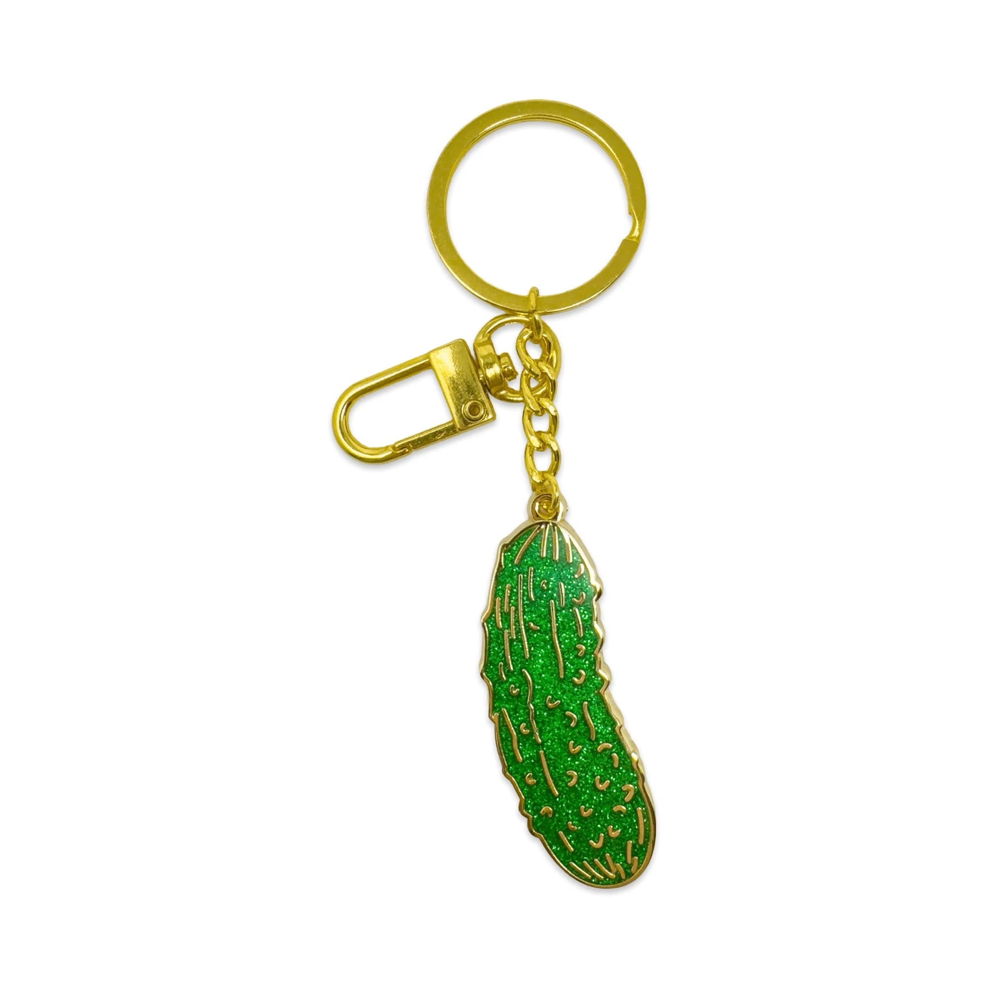 Pickle Enamel Keychain