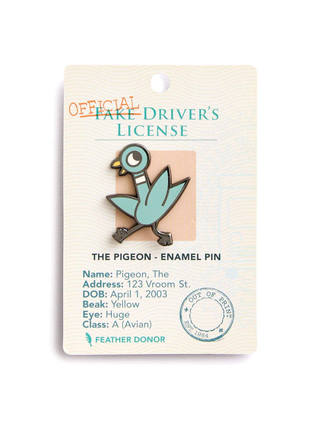 Pigeon Enamel Pin