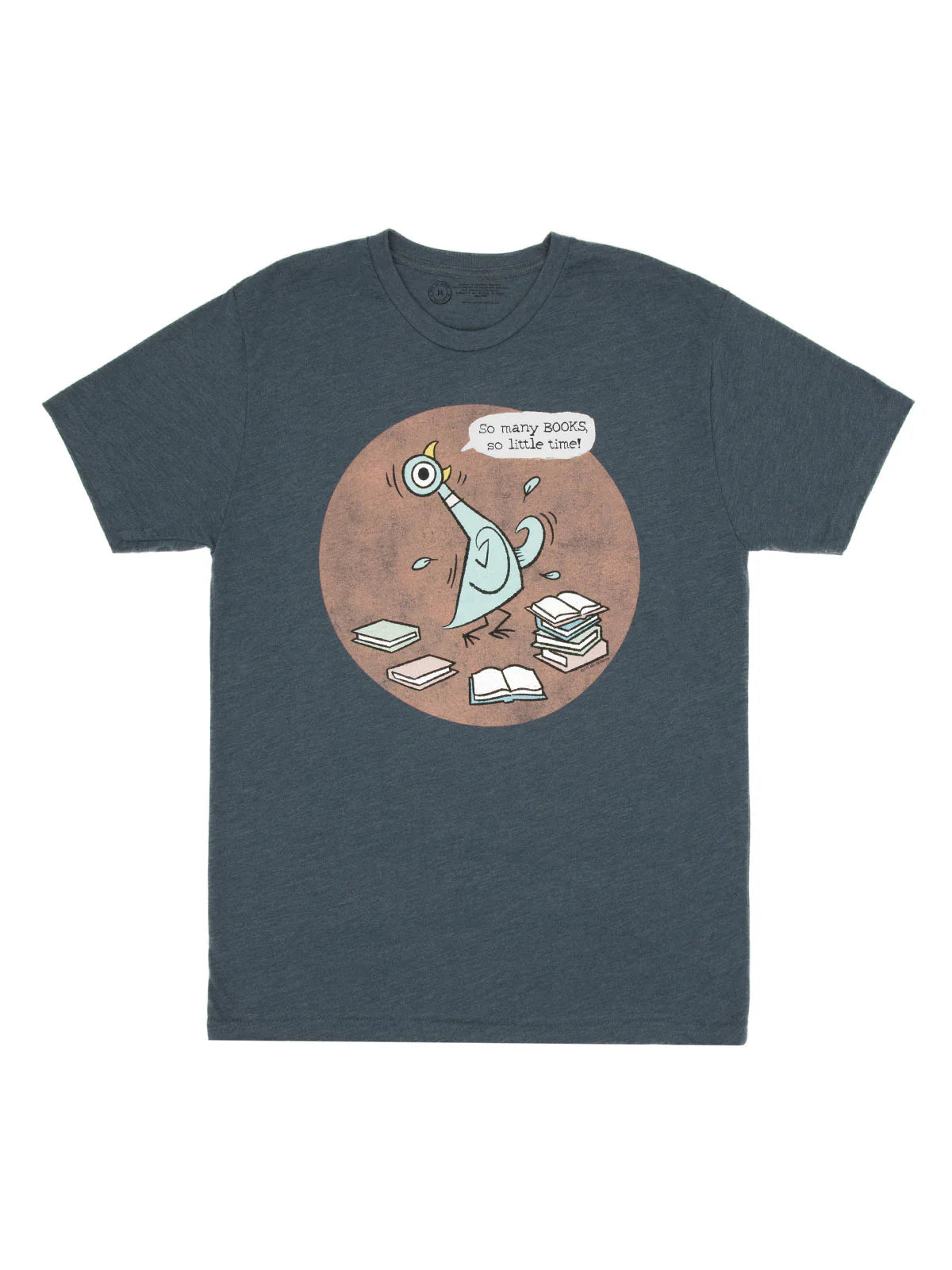 Pigeon So Many Books Adult T-Shirt