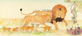 Jerry Pinkney Postcard - The Lion & The Mouse Endpapers