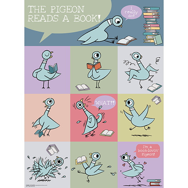 Poster-Pigeon Reads a Book