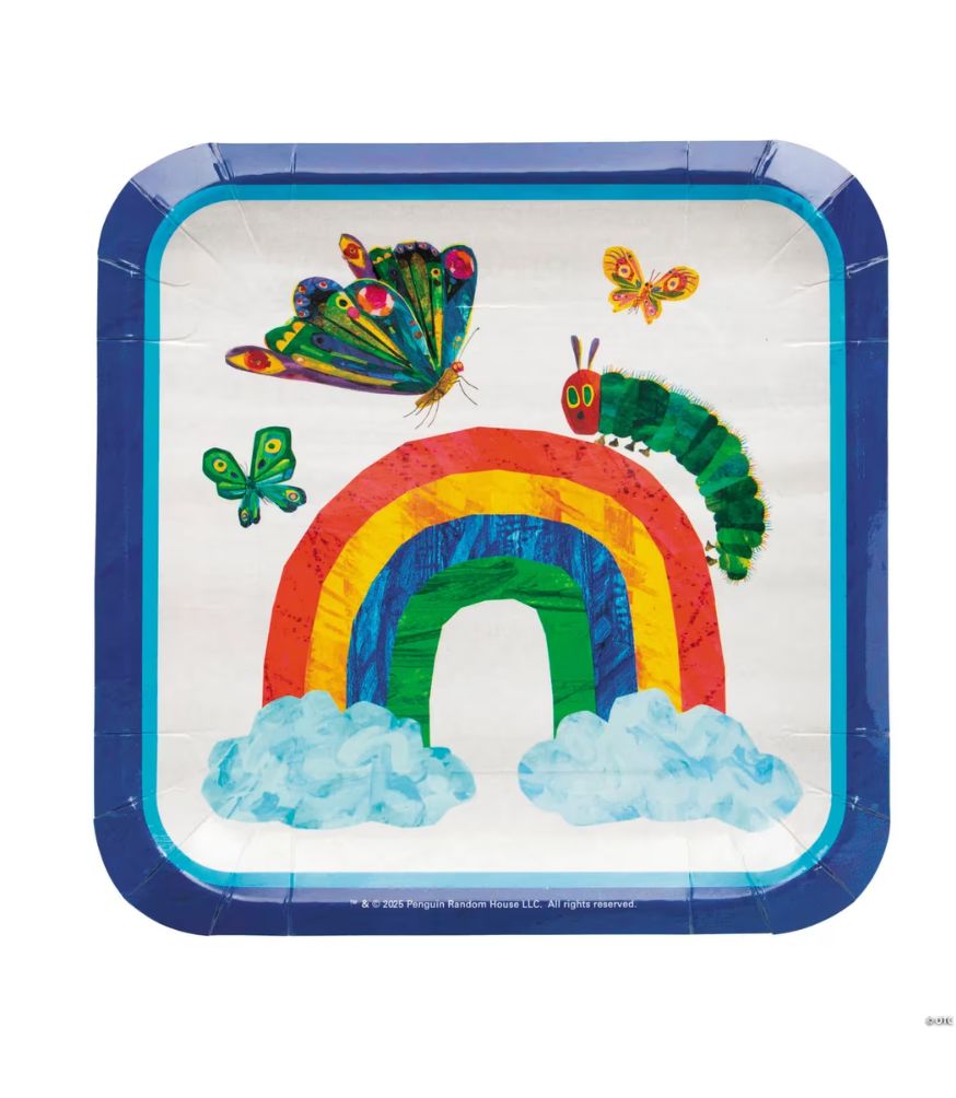 Very Hungry Caterpillar Rainbow Large Plate (Set of 8)