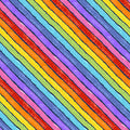 Fabric-Rainbow Stripe Black