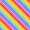 Fabric-Rainbow Stripe White