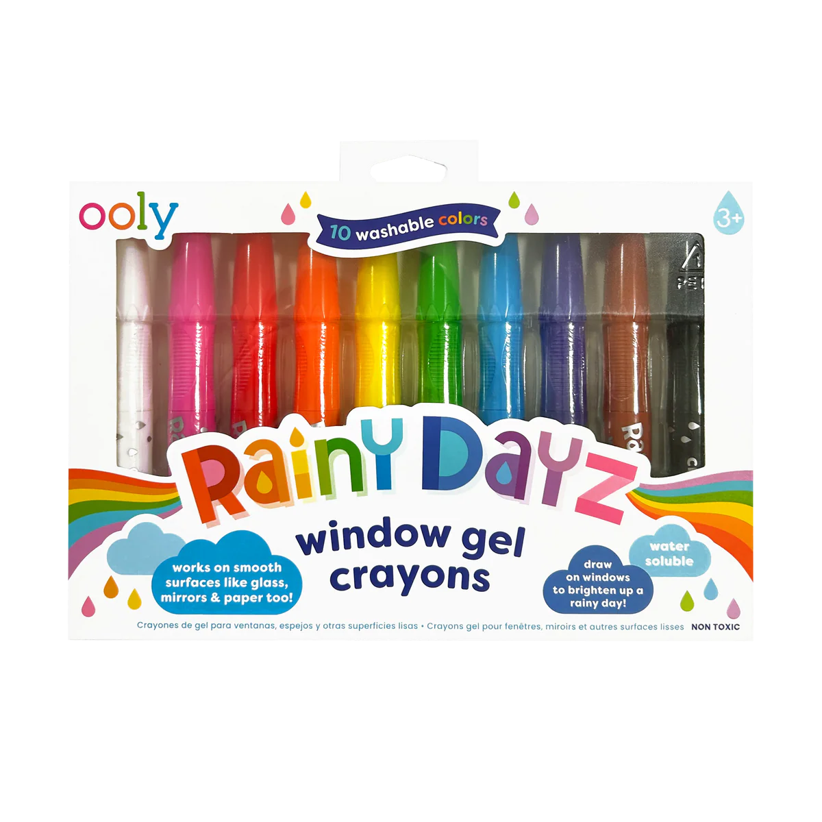 Rainy Dayz Window Gel Crayons NEW