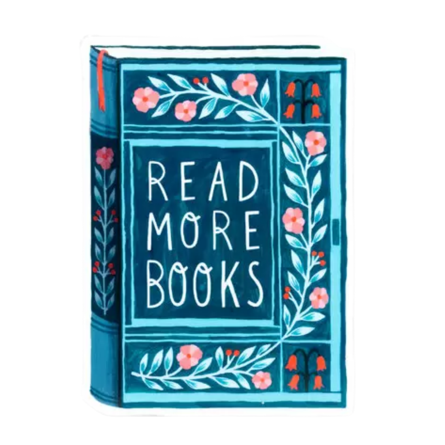 Read More Books Flowers Sticker