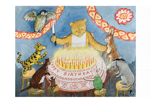 Postcard-Winnie the Pooh Birthday