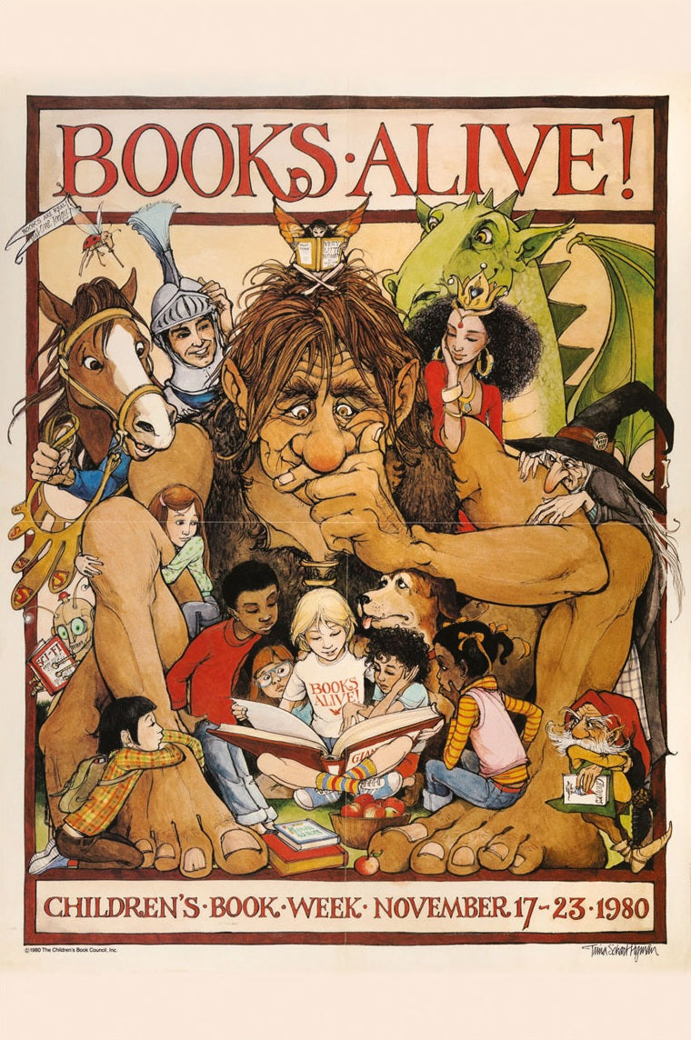 Postcard-Hyman Books Alive