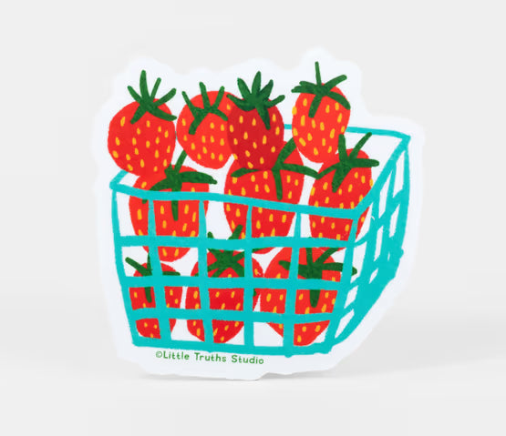 Strawberry Basket Sticker