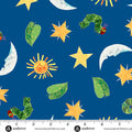 Fabric-Sun, Moon, and Stars Blue