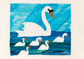 Postcard-Swan Mother