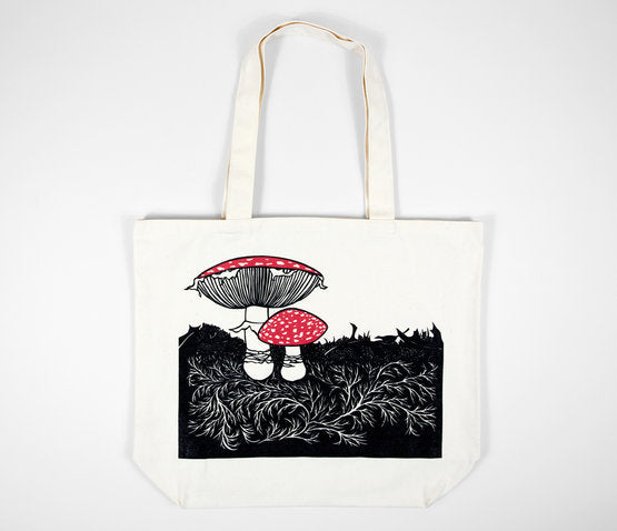 Tote-Nikki McClure Mushrooms