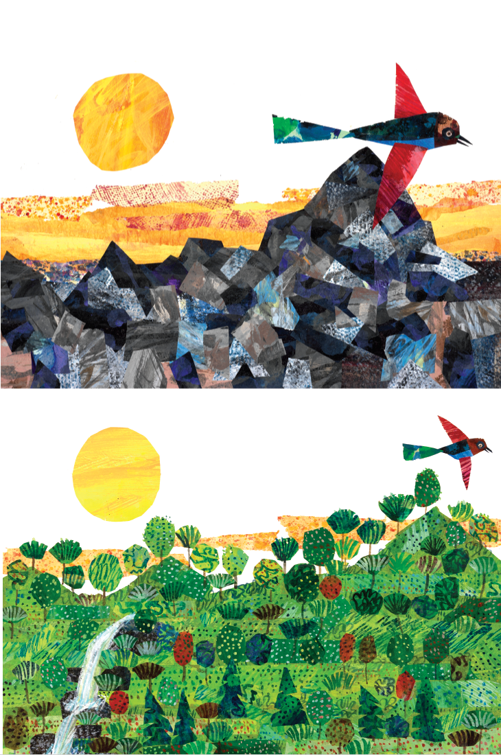 Card Set-Mountain That Loved a Bird (6 cards, 2 designs)