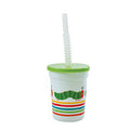Caterpillar Plastic Cup with Straw