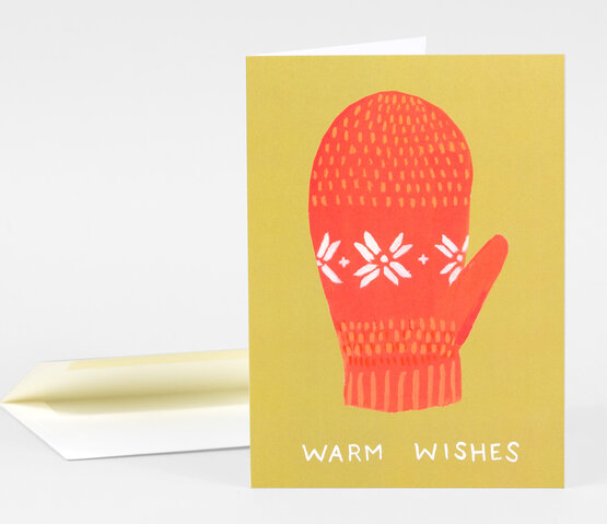 Card-Warm Wishes Mitten