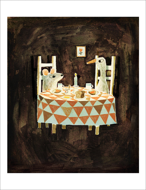 Jon Klassen Print - Wolf, Duck, Mouse