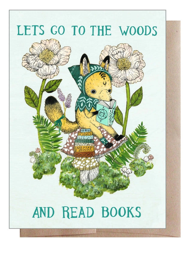 Wood and Books Card