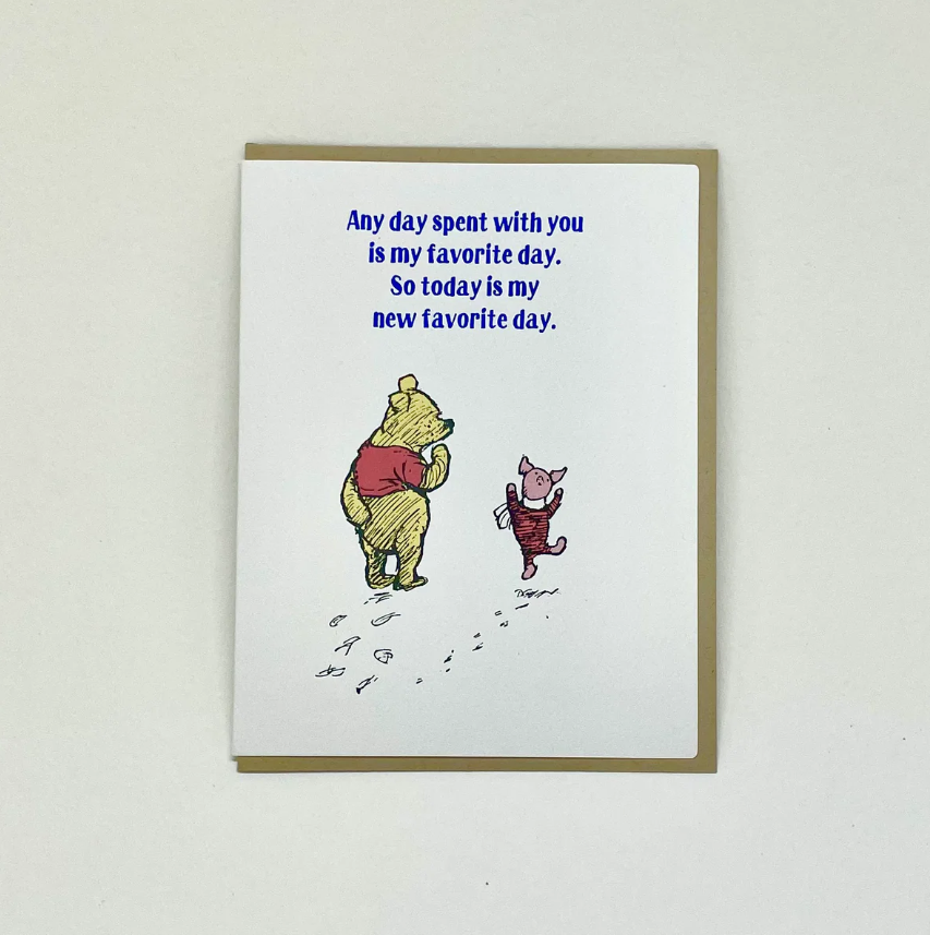 Card-Any Day With You Winnie the Pooh