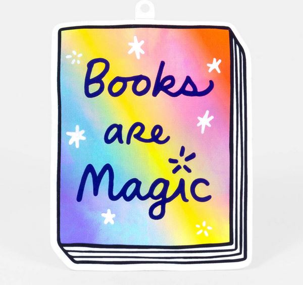 Books are Magic Rainbow Sticker