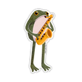 Saxophone Frogson Sticker