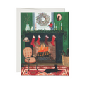 Card-Christmas By the Fireplace