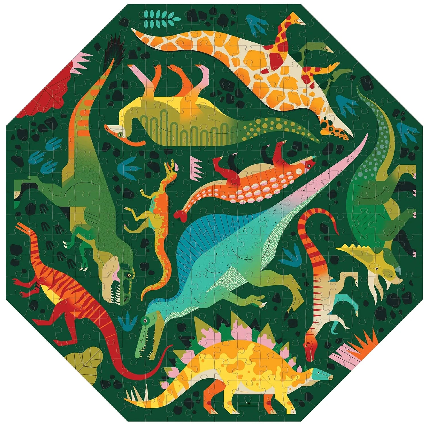 Dinosaurs to Scale Shaped Puzzle