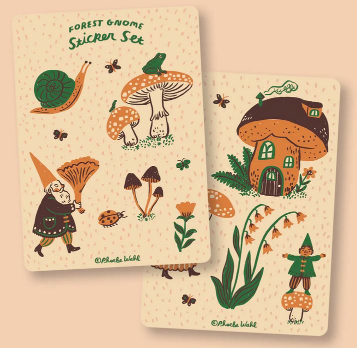Forest Gnome Sticker Set