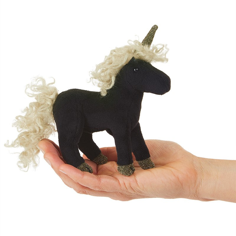Unicorn Finger Puppet - Black