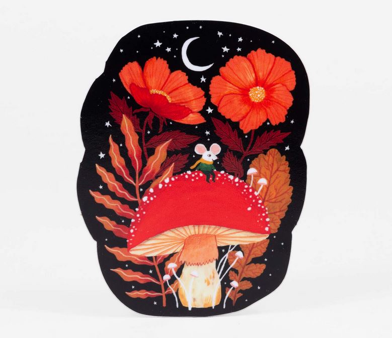 Sticker-Mouse on a Mushroom