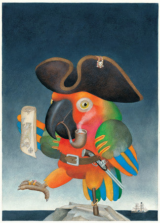 Postcard-Delessert Parrot