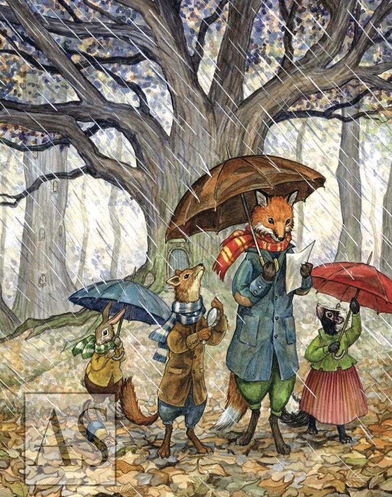 Card-Rainy Day w/Hector Fox